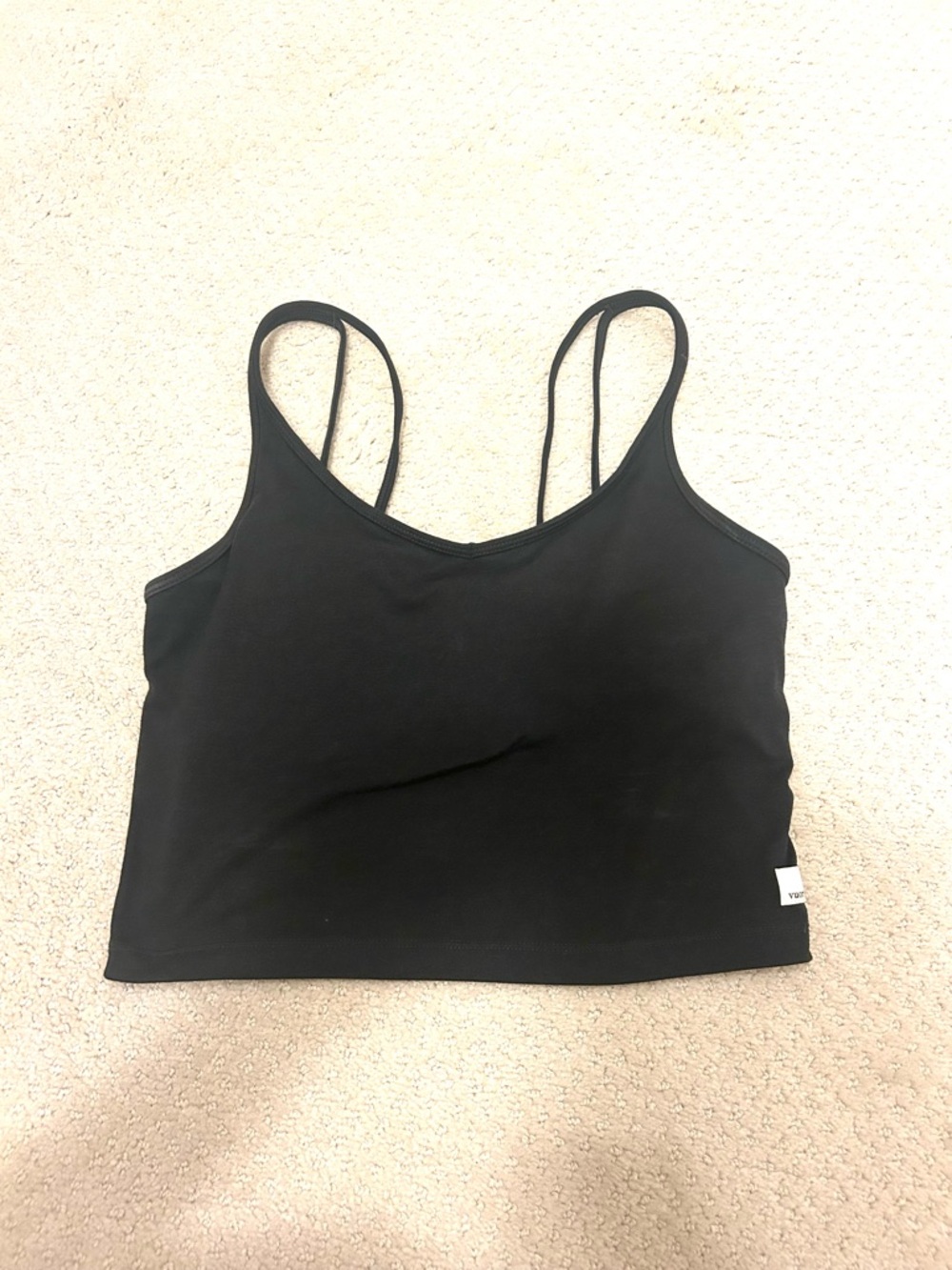 Halo Performance Black Crop Vuori Tank